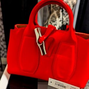 Red shoulder bag